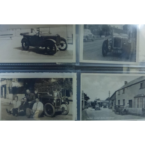 51 - Austin Seven 1923 - 1939. An album of monochrome and colour postcards, some photographs, various siz... 