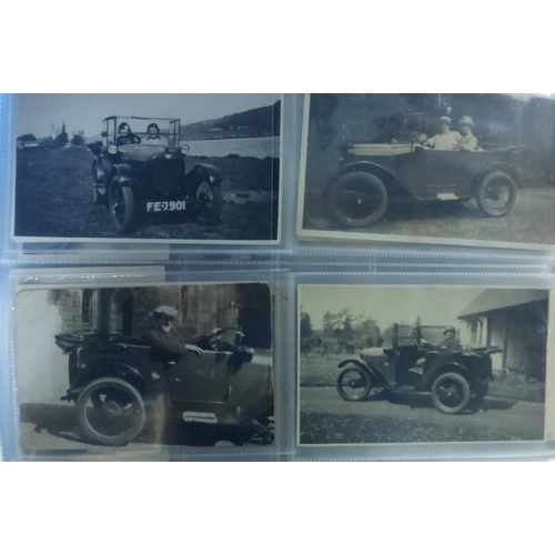 51 - Austin Seven 1923 - 1939. An album of monochrome and colour postcards, some photographs, various siz... 