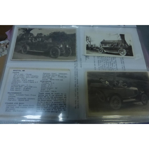 53 - Various Motor Cars. An album of motor car makers beginning with 'A' to include; B.S.A., Benz, Bianch... 