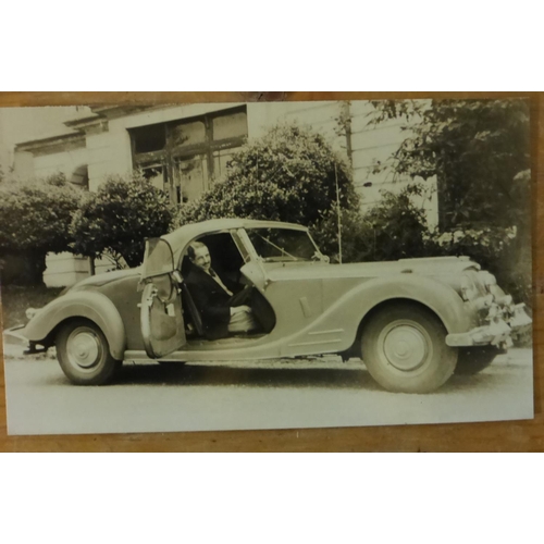 56 - Riley 1899 - 1969. An album of monochrome postcards and photographs of various sizes, end prints, so... 