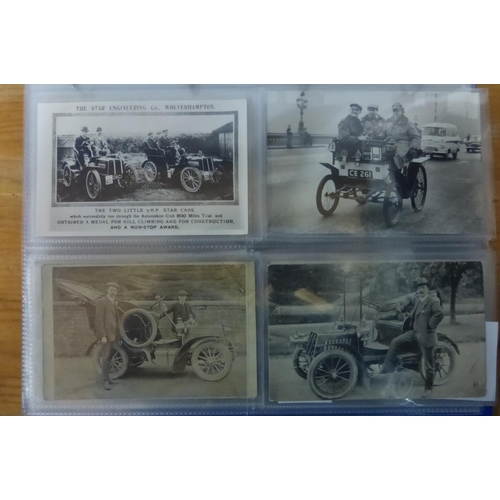 60 - STAR 1898 - 1932. An album of monochrome postcards, some postcard size photographs, end prints, some... 