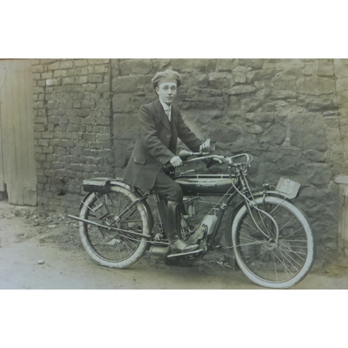 67 - An Album of Motorcycle Photographs. A significant collection to include postcards and copy photograp... 