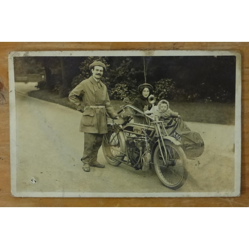 67 - An Album of Motorcycle Photographs. A significant collection to include postcards and copy photograp... 