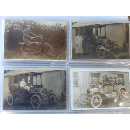 80 - Postcard Assortment. An album of unsorted monochrome postcards, many photographs of various sizes, e... 