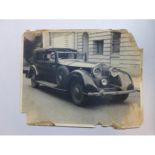 84 - Rolls-Royce Motor Cars. An album of monochrome postcards, and postcard size photographs, various oth... 