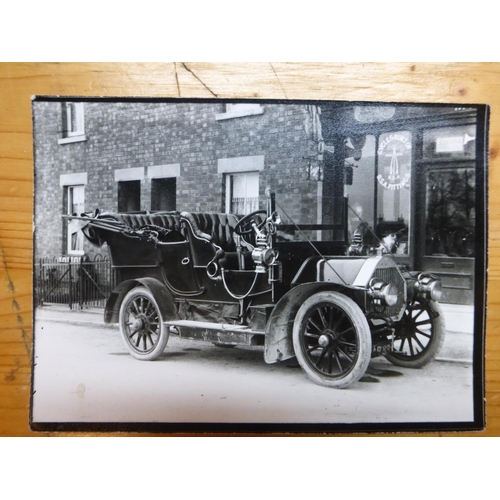 85 - Family Groups & Motorcycles. An album of monochrome postcards and many photographs, various size... 