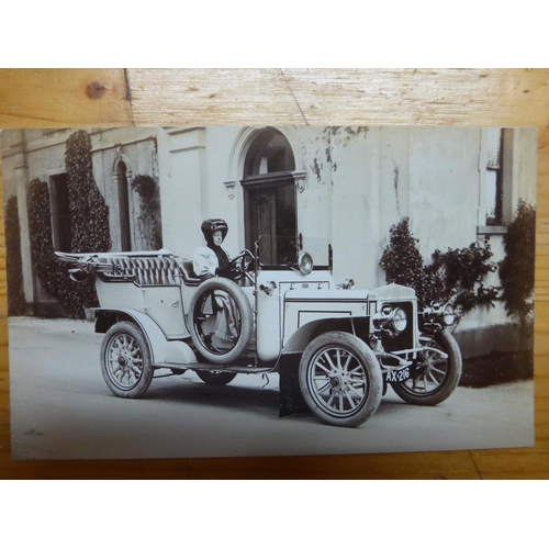 85 - Family Groups & Motorcycles. An album of monochrome postcards and many photographs, various size... 