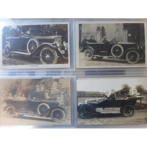 97 - A Postcard and Photograph Assortment. Postcards, photographs, various sizes, Horch, Marmon, Studebak... 