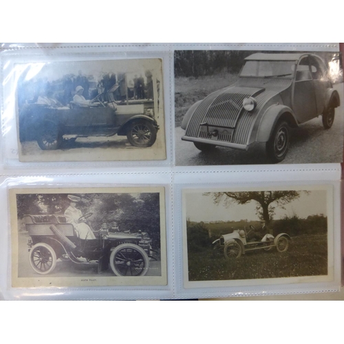 99 - A Postcard and Photograph Assortment. Postcards, photographs, various periods, motorcycles and motor... 