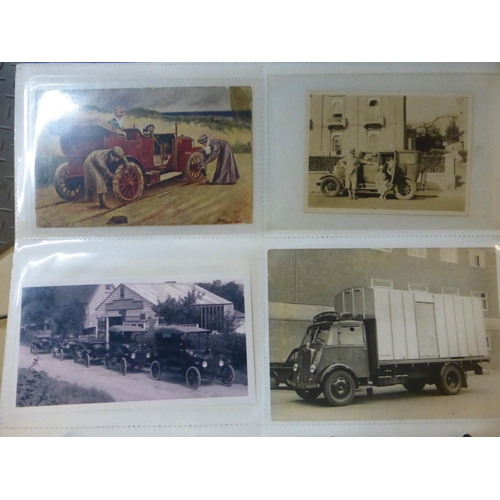 99 - A Postcard and Photograph Assortment. Postcards, photographs, various periods, motorcycles and motor... 