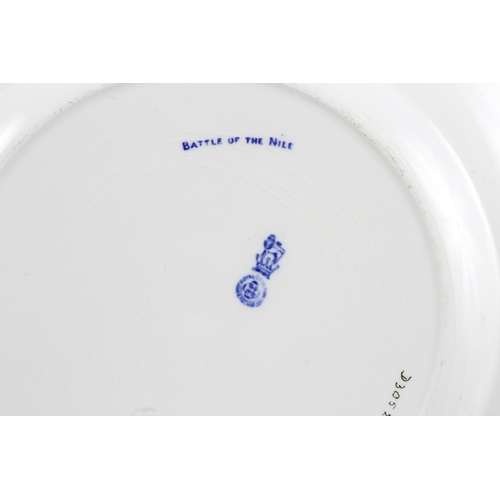 242 - A Royal Doulton blue and white transfer decorated plate, 