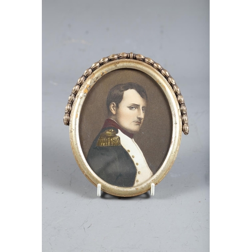 255 - An oval portrait print of Napoleon, 4 3/4