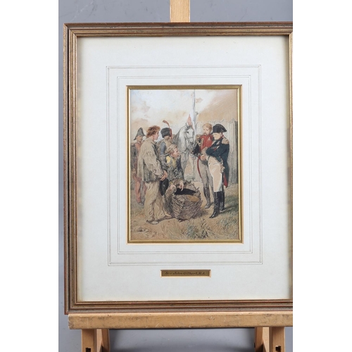 257 - Sir John Gilbert, 1862 RA: watercolour study of the Emperor Napoleon with field officers and soldier... 