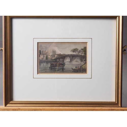 468 - W P Mundy: a limited edition print, swan upping, 13/450, in white painted strip frame, a print of He... 