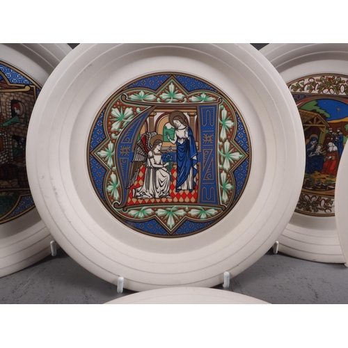 66 - Nine Hornsea limited edition Christmas plates, and a quantity of lustreware china, including fourtee... 