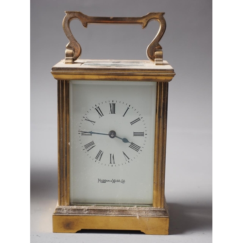 149 - A Mappin and Webb brass cased carriage clock, 5