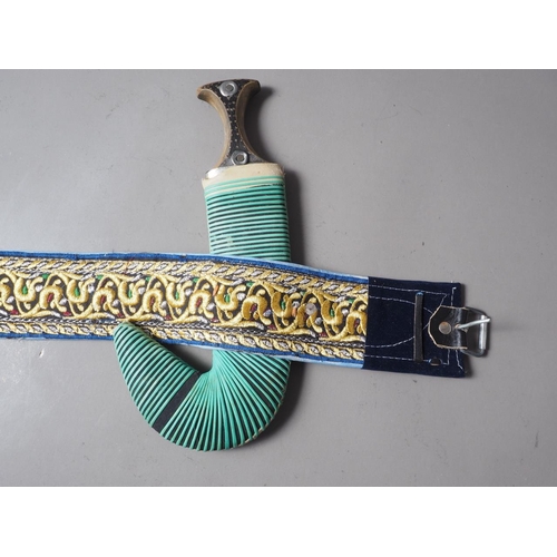 234 - An Islamic Yemeni Jambiya with ceremonial sash and sheath