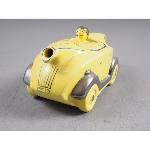 6 - A Sadler style teapot, formed as a car, 9 3/4