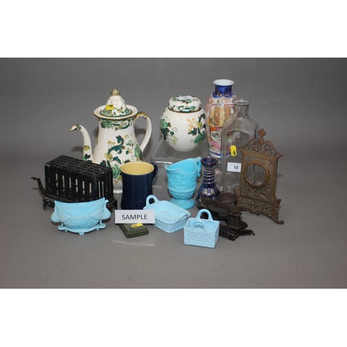 52 - An assortment of glass, china and other miscellaneous items