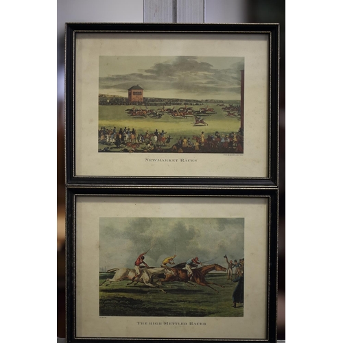 386 - Two Baxter prints, interior scenes with figures, and a quantity of sporting and other prints