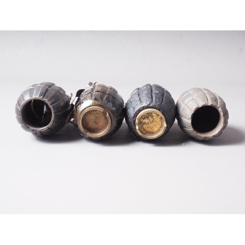 179 - An inert Mills No 5 MK I grenade by WW&S Ltd 9/16, another No 5 MK I, by WB 1916, and two simila... 