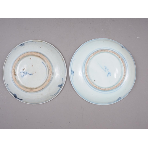 113 - A Chinese provincial blue and white dish, 6 3/4