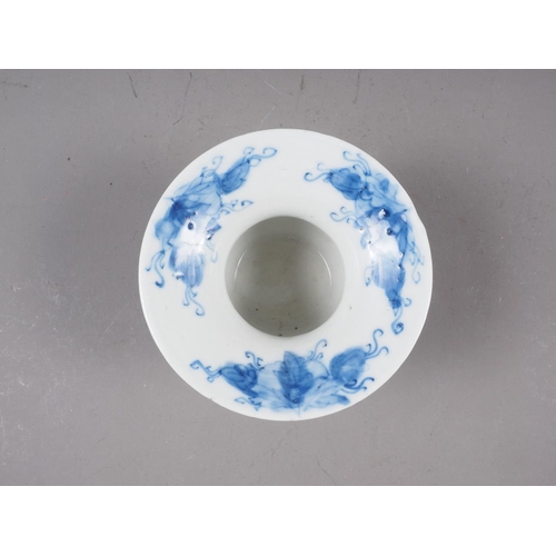 113 - A Chinese provincial blue and white dish, 6 3/4