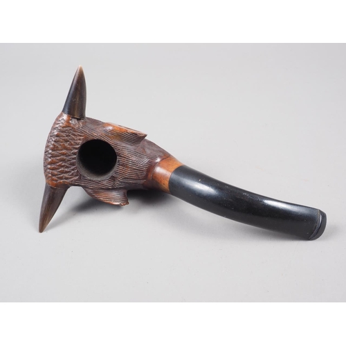 202 - A Briar pipe, formed as a bull's head, 6