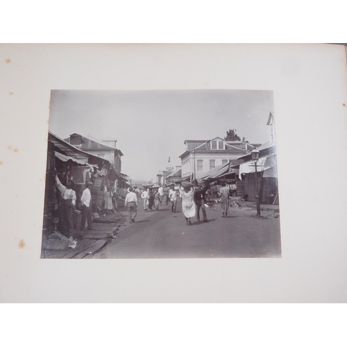 278 - An album of photographs, views of Sierra Leone, and a number of related newspaper cuttings