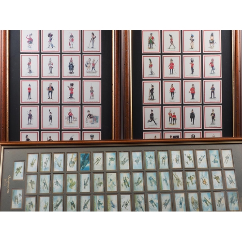 280 - A set of framed cigarette cards, 