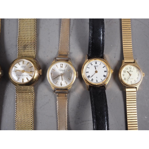 362 - Nine lady's wristwatches, mostly with bracelets