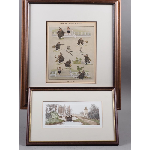 393 - Gilbert Browne: a signed limited edition colour etching, 