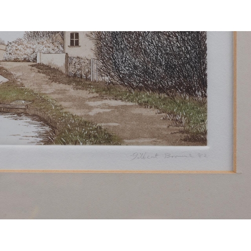 393 - Gilbert Browne: a signed limited edition colour etching, 