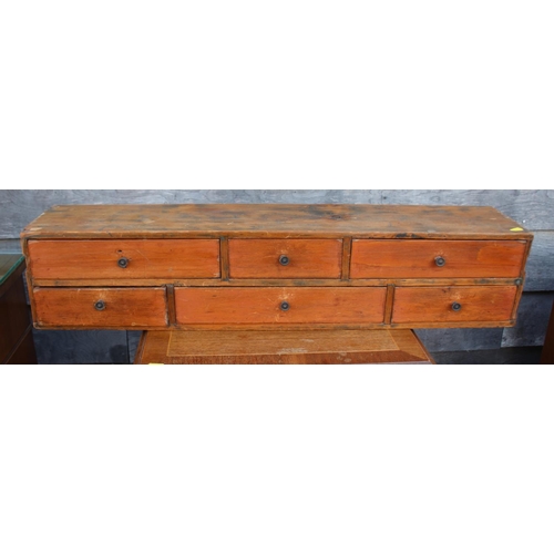 561 - A nest of six pine drawers, 32 1/2