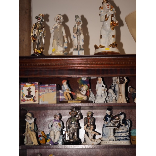 88 - A collection of ceramic and other clowns and figures, various