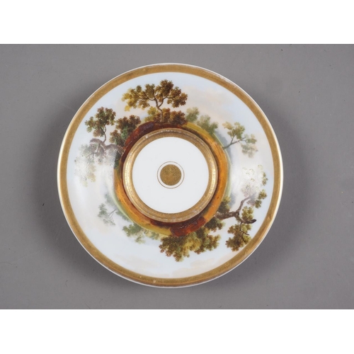 13 - A 19th century Meissen blue and gilt decorated dish, 10 1/2