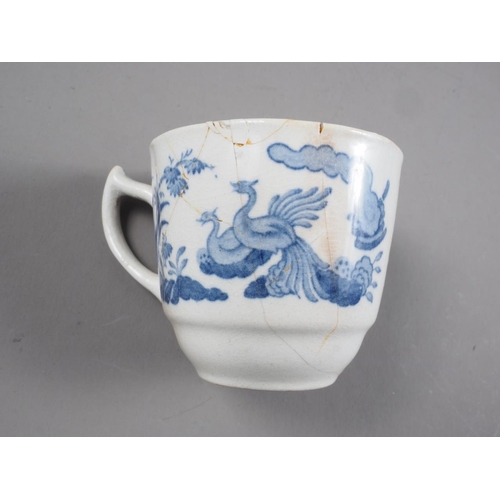 17 - Three Spode blue dragon cups and saucers and five other Spode coffee cans