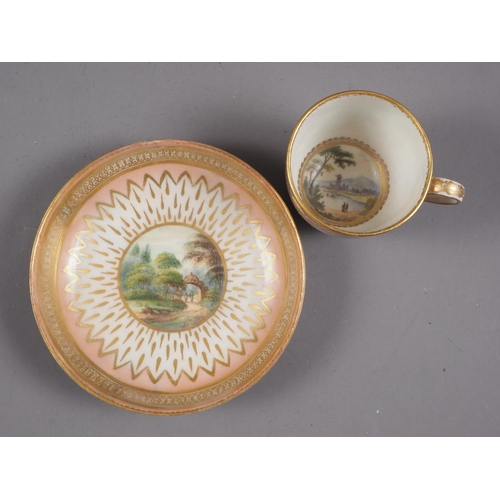 23 - A Royal Crown Derby Kakiemon style cabinet cup and saucer, an early 19th century Derby trio, a tea b... 