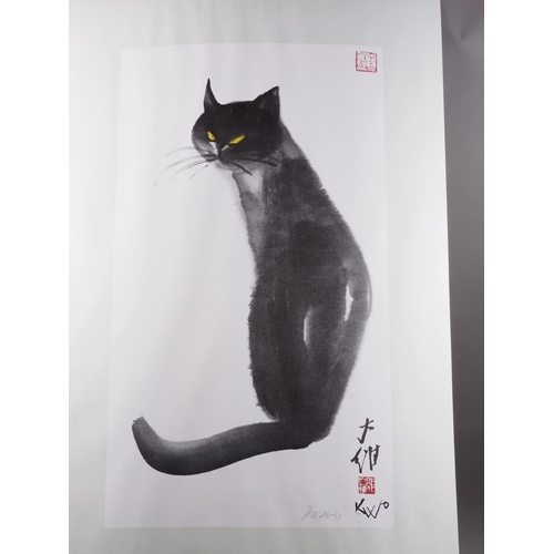 363 - Kwo Da-Wei: a Chinese signed colour print, cat, unmounted