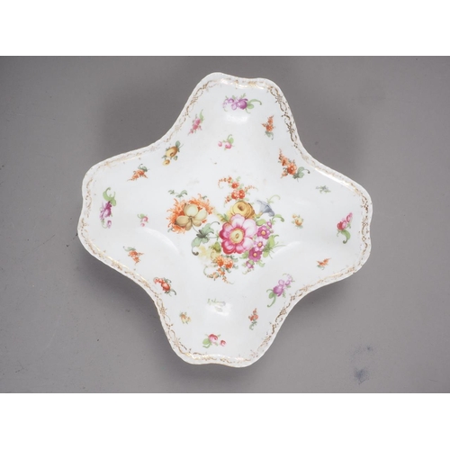 68 - A Continental shaped dish with floral decoration, 10