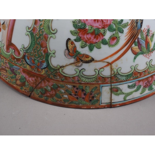 95 - A Chinese famille vert dish with Kylins in a landscape decoration, 11