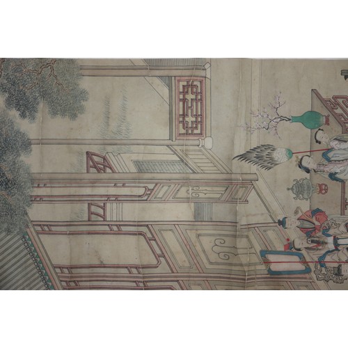 121 - A circa 19th century Chinese/Korean watercolour 