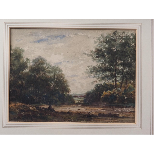 445 - David Charles Read: watercolours and pencil sketch, coastal scene, 5 1/2