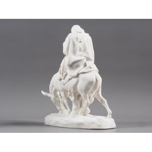 23 - A Minton Parian figure of flight into Egypt, 10 1/4