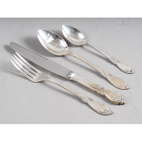 285 - A Polish WSW silver four-piece christening set, in case, weighable silver, 3.9oz troy approx