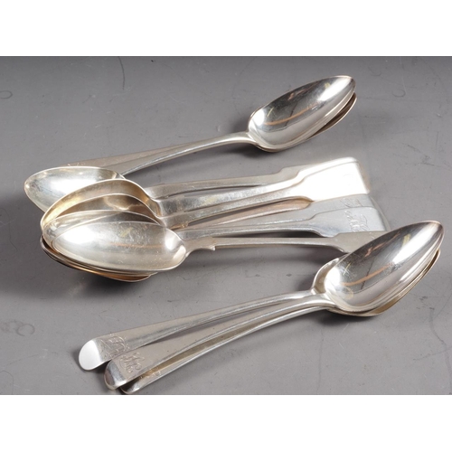 293 - Twelve Georgian silver tablespoons, various, 23.7oz troy approx