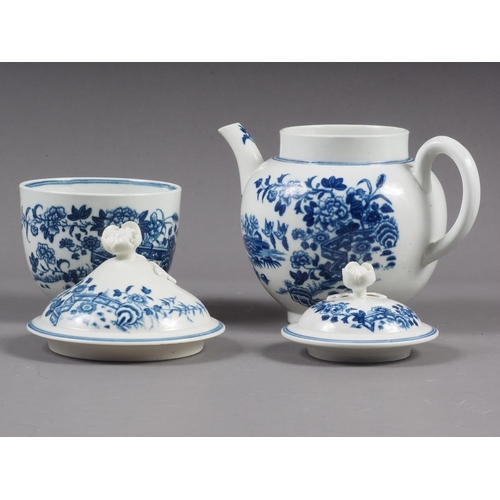 4 - An 18th century Worcester blue and white 