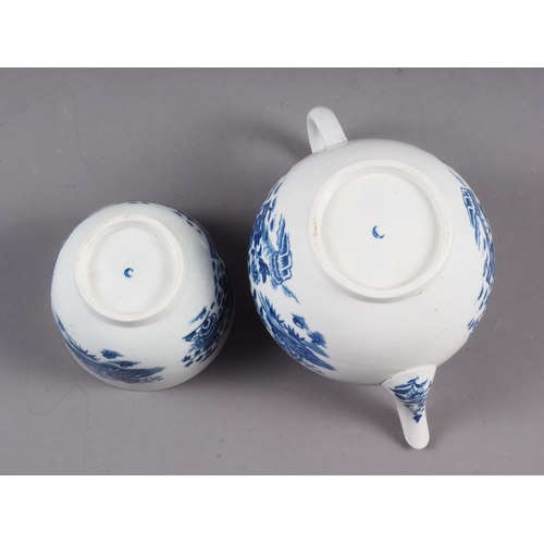 4 - An 18th century Worcester blue and white 