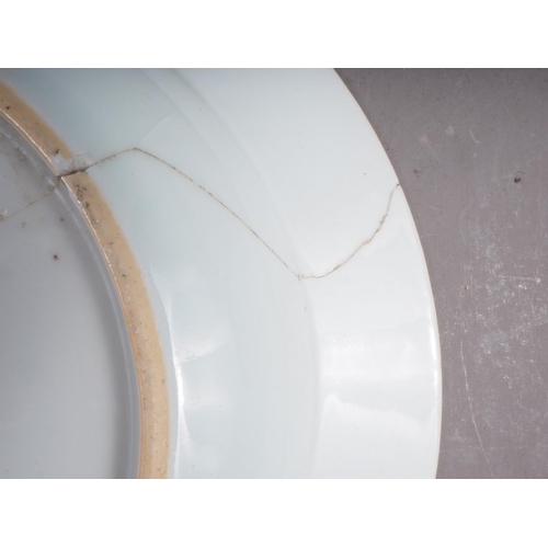 101 - A Chinese blue and white bowl with flower and scrolled decoration, and seal mark to base, 4