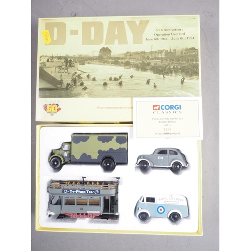 211 - A Corgi Classics D-Day 50th Anniversary Operation Overlord four die-cast vehicle commemorative set, ... 